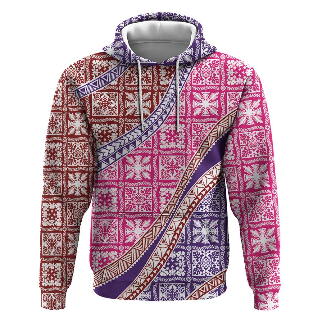 Hawaiian Quilt Pattern Zip Hoodie Sweet Color Mixed - Polynesian Pride