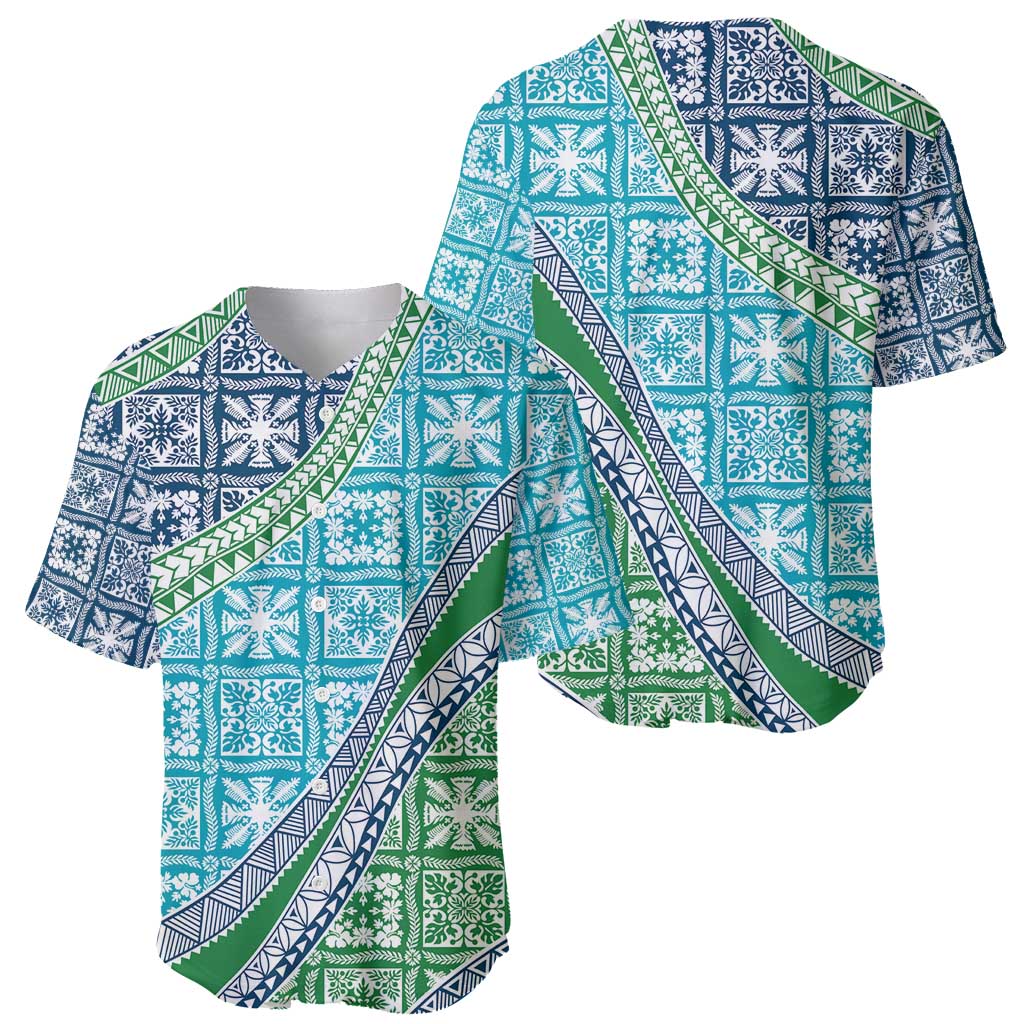 Hawaiian Quilt Pattern Baseball Jersey Fresh Color Mixed - Polynesian Pride