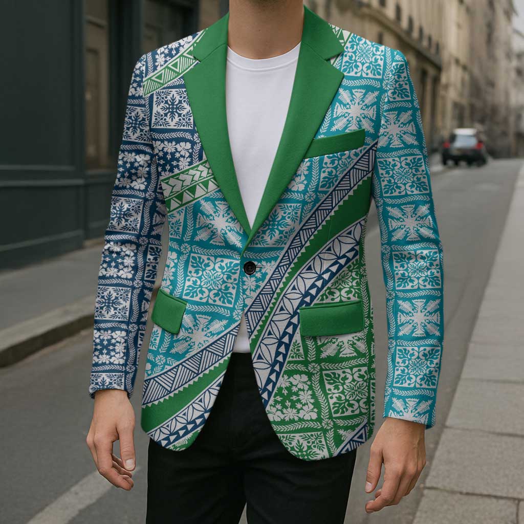 Hawaiian Quilt Pattern Blazer Fresh Color Mixed - Polynesian Pride