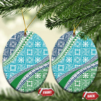 Hawaiian Quilt Pattern Ceramic Ornament Fresh Color Mixed - Polynesian Pride