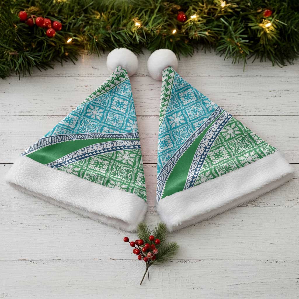 Hawaiian Quilt Pattern Christmas Santa Hat Fresh Color Mixed - Polynesian Pride