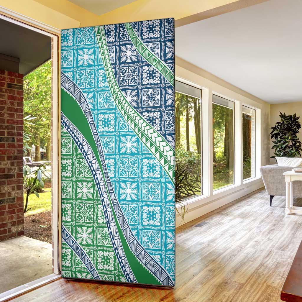Hawaiian Quilt Pattern Door Cover Fresh Color Mixed - Polynesian Pride