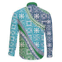 Hawaiian Quilt Pattern Family Matching Puletasi and Hawaiian Shirt Fresh Color Mixed - Polynesian Pride