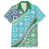 Hawaiian Quilt Pattern Family Matching Short Sleeve Bodycon Dress and Hawaiian Shirt Fresh Color Mixed - Polynesian Pride