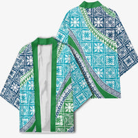 Hawaiian Quilt Pattern Kimono Fresh Color Mixed - Polynesian Pride