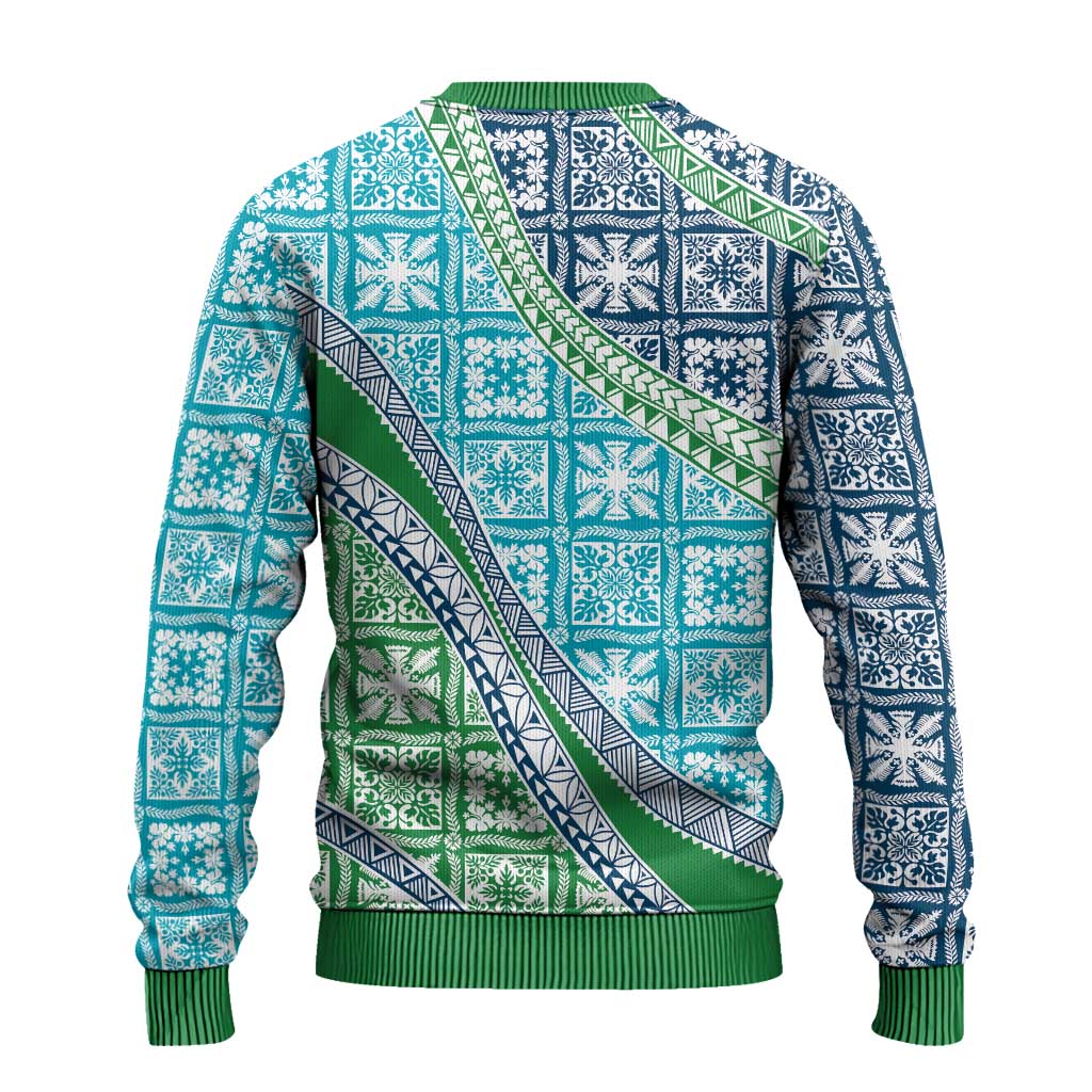 Hawaiian Quilt Pattern Ugly Christmas Sweater Fresh Color Mixed - Polynesian Pride