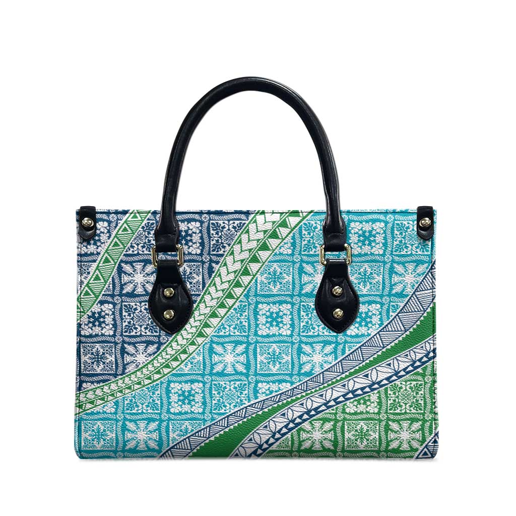 Hawaiian Quilt Pattern Leather Bag Fresh Color Mixed - Polynesian Pride
