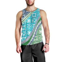 Hawaiian Quilt Pattern Men Tank Top Fresh Color Mixed - Polynesian Pride