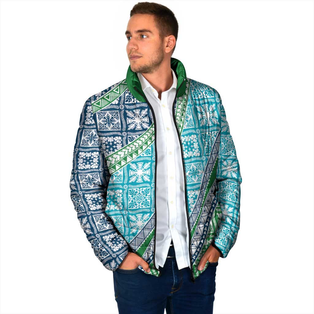 Hawaiian Quilt Pattern Padded Jacket Fresh Color Mixed - Polynesian Pride