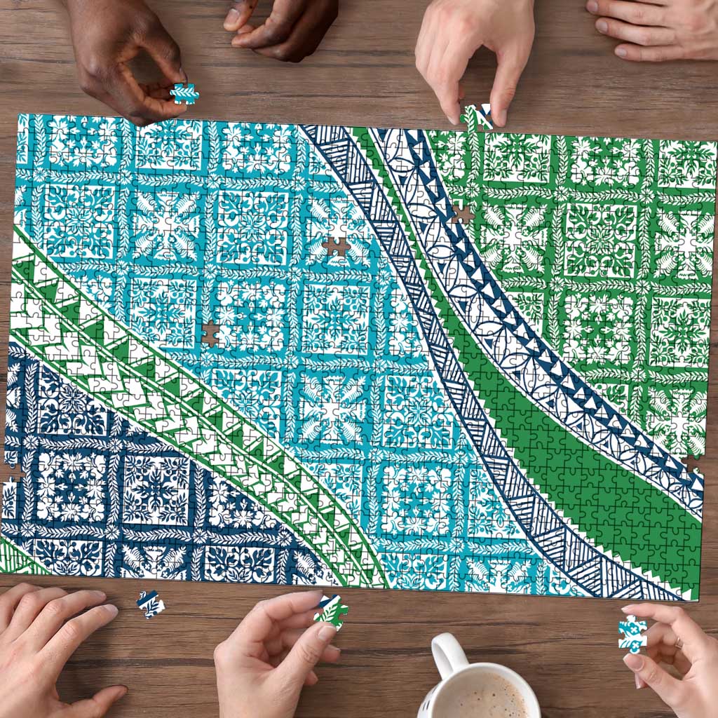 Hawaiian Quilt Pattern Puzzle Fresh Color Mixed - Polynesian Pride