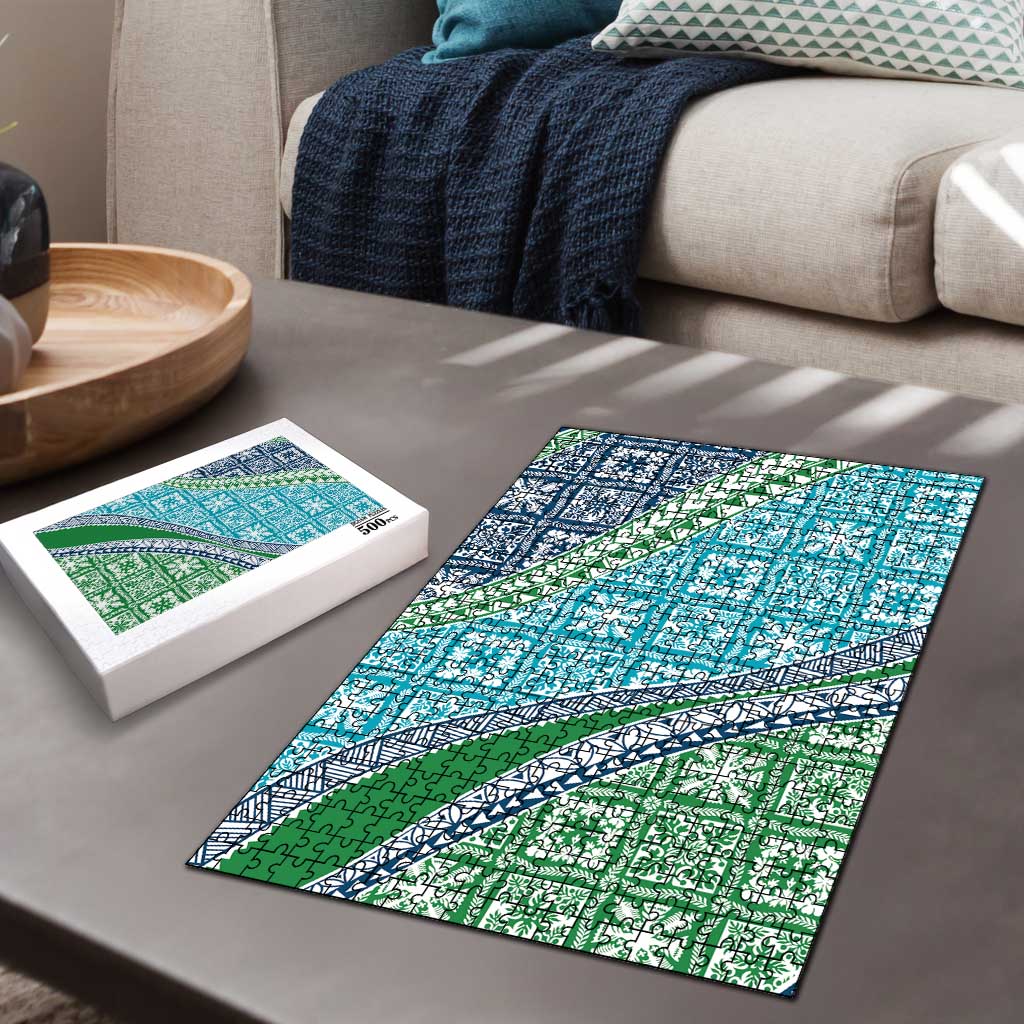 Hawaiian Quilt Pattern Puzzle Fresh Color Mixed - Polynesian Pride