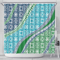 Hawaiian Quilt Pattern Shower Curtain Fresh Color Mixed - Polynesian Pride