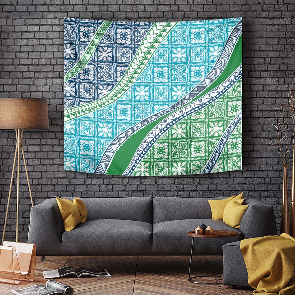 Hawaiian Quilt Pattern Tapestry Fresh Color Mixed - Polynesian Pride