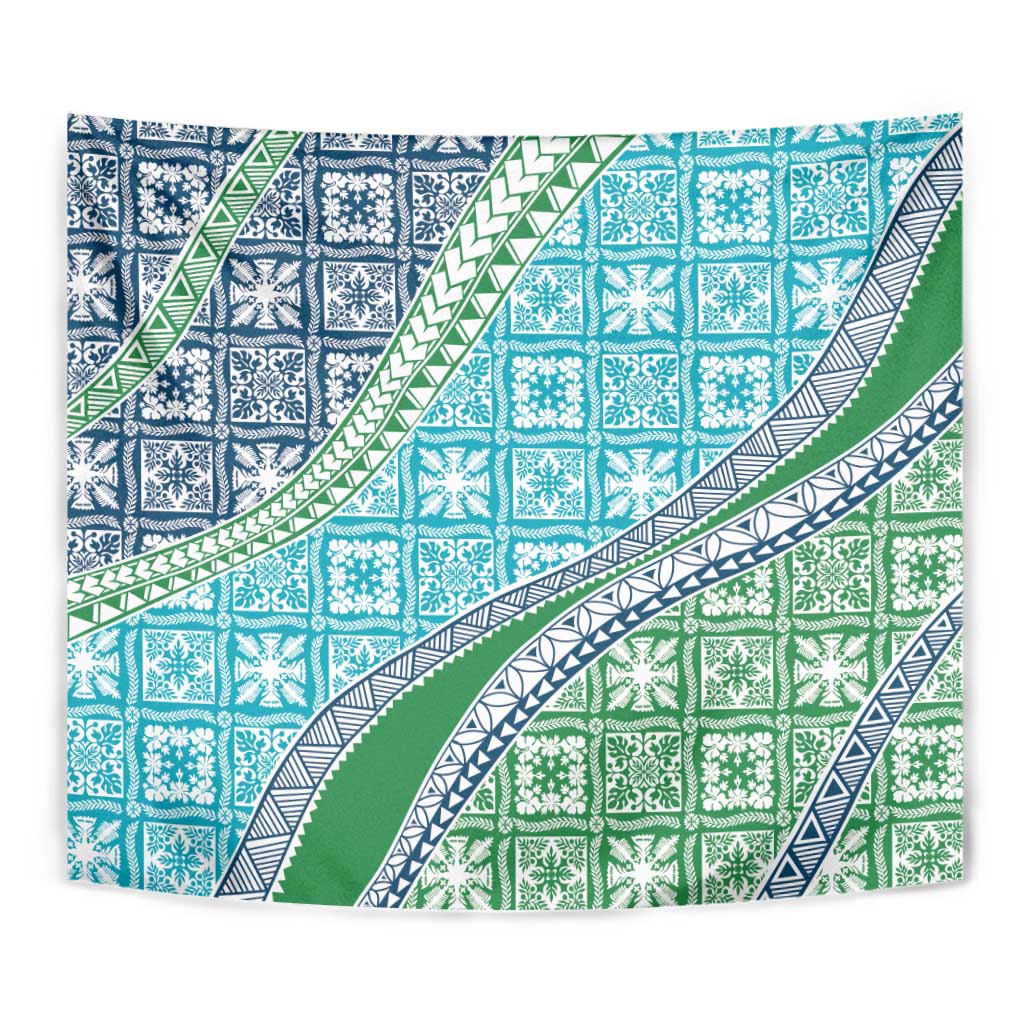 Hawaiian Quilt Pattern Tapestry Fresh Color Mixed - Polynesian Pride