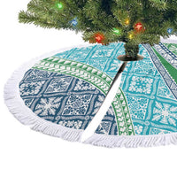 Hawaiian Quilt Pattern Tree Skirt Fresh Color Mixed - Polynesian Pride