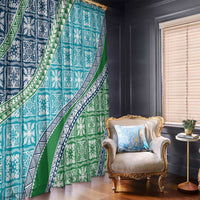 Hawaiian Quilt Pattern Window Curtain Fresh Color Mixed - Polynesian Pride