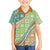 Hawaiian Quilt Pattern Kid Hawaiian Shirt Green Chestnut Color Mixed - Polynesian Pride