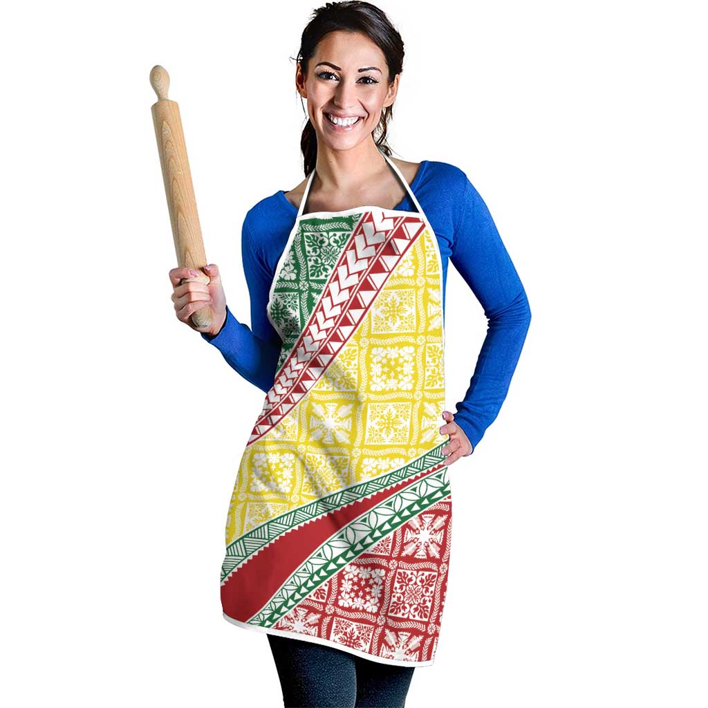 Hawaiian Quilt Pattern Apron Special Color Mixed - Polynesian Pride