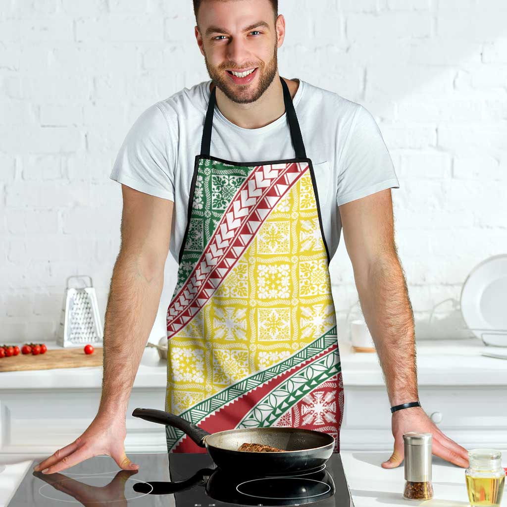 Hawaiian Quilt Pattern Apron Special Color Mixed - Polynesian Pride