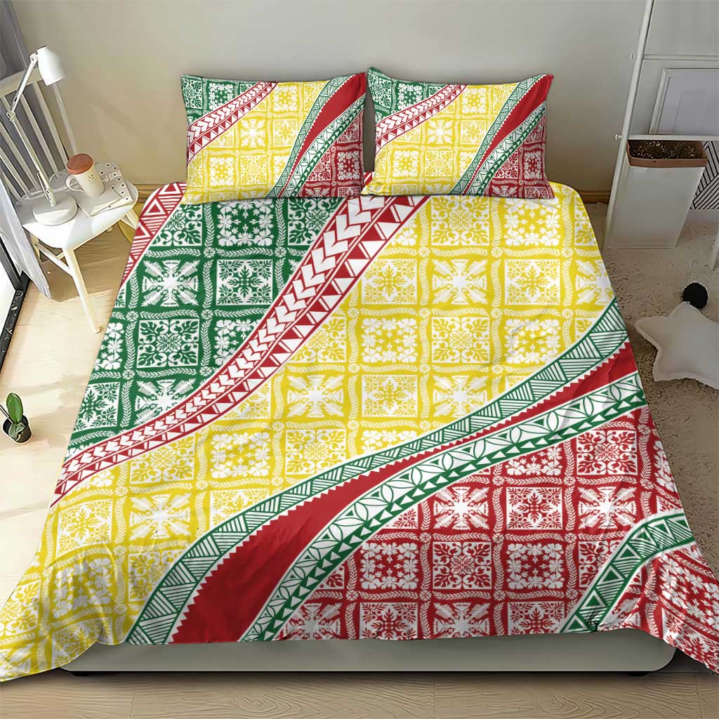 Hawaiian Quilt Pattern Bedding Set Special Color Mixed - Polynesian Pride