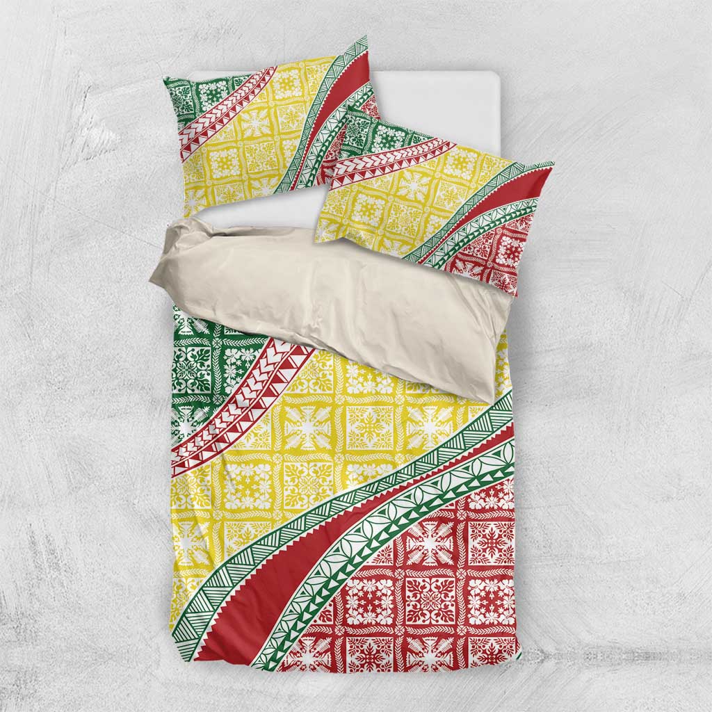 Hawaiian Quilt Pattern Bedding Set Special Color Mixed - Polynesian Pride