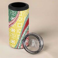 Hawaiian Quilt Pattern 4 in 1 Can Cooler Tumbler Special Color Mixed - Polynesian Pride
