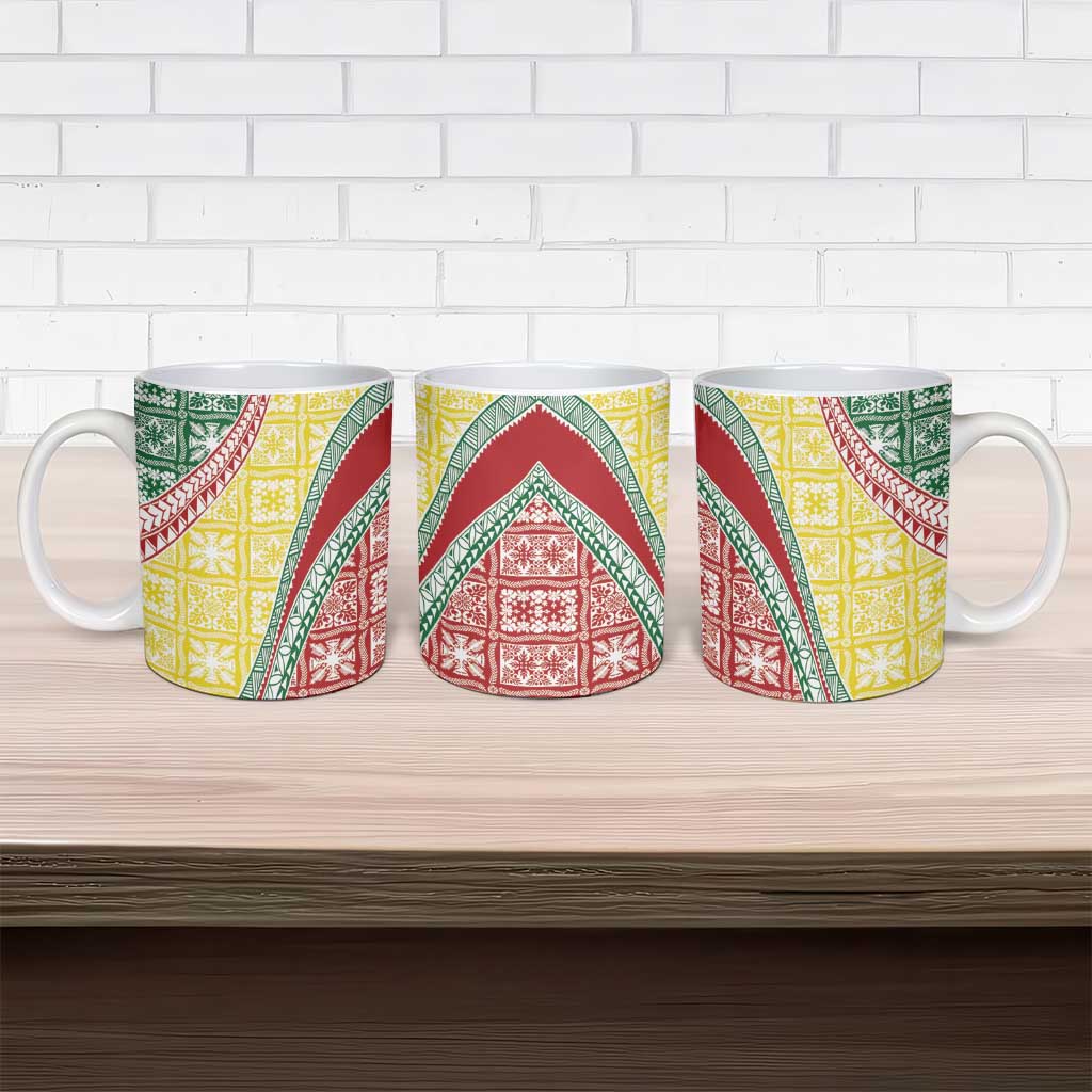 Hawaiian Quilt Pattern Ceramic Mug Special Color Mixed - Polynesian Pride