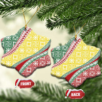 Hawaiian Quilt Pattern Ceramic Ornament Special Color Mixed - Polynesian Pride