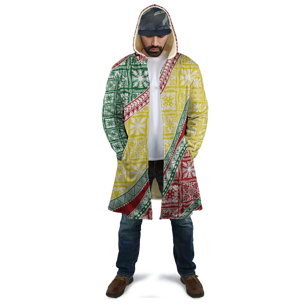 Hawaiian Quilt Pattern Cloak Special Color Mixed - Polynesian Pride