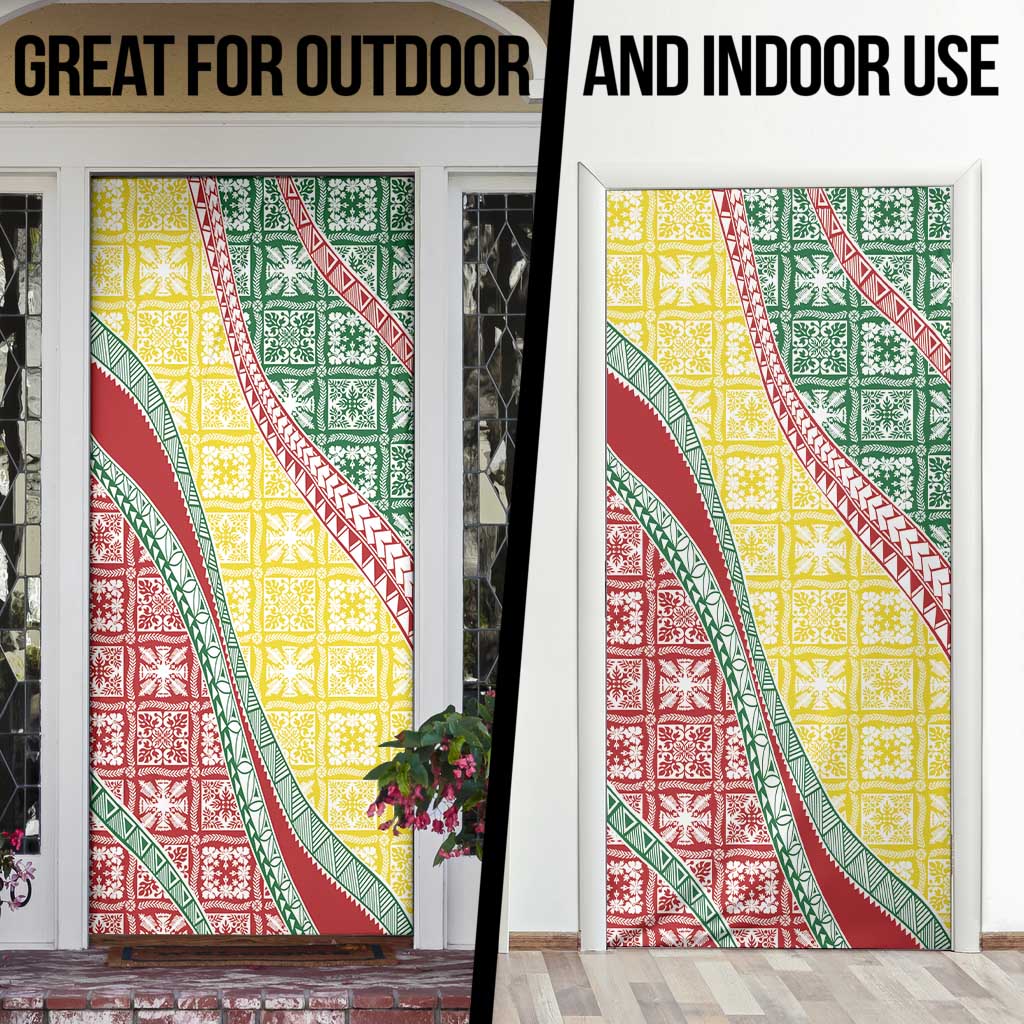 Hawaiian Quilt Pattern Door Cover Special Color Mixed - Polynesian Pride