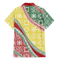 Hawaiian Quilt Pattern Family Matching Mermaid Dress and Hawaiian Shirt Special Color Mixed - Polynesian Pride