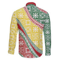 Hawaiian Quilt Pattern Family Matching Puletasi and Hawaiian Shirt Special Color Mixed - Polynesian Pride