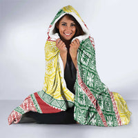 Hawaiian Quilt Pattern Hooded Blanket Special Color Mixed - Polynesian Pride