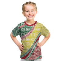 Hawaiian Quilt Pattern Kid T Shirt Special Color Mixed - Polynesian Pride