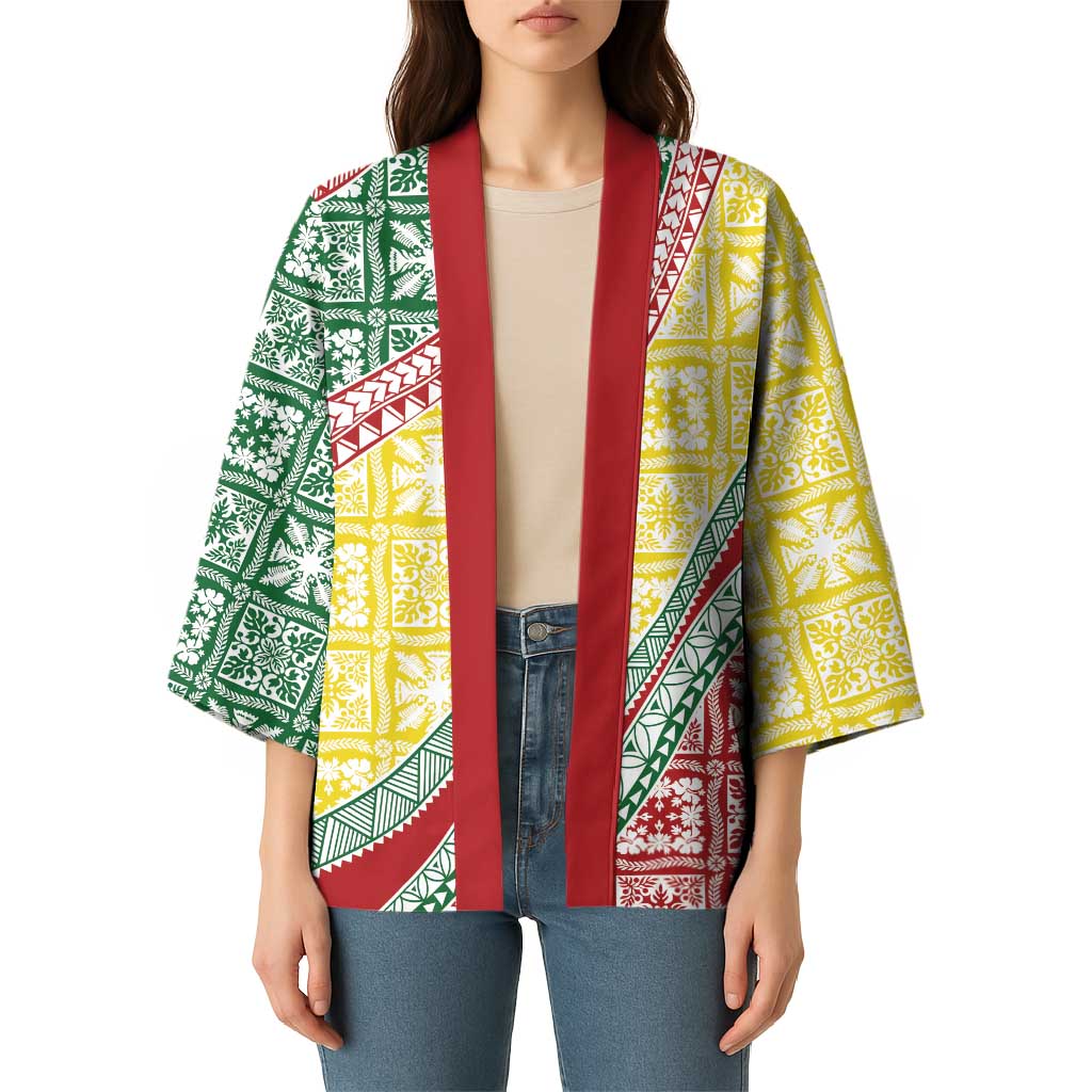 Hawaiian Quilt Pattern Kimono Special Color Mixed - Polynesian Pride
