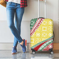 Hawaiian Quilt Pattern Luggage Cover Special Color Mixed - Polynesian Pride