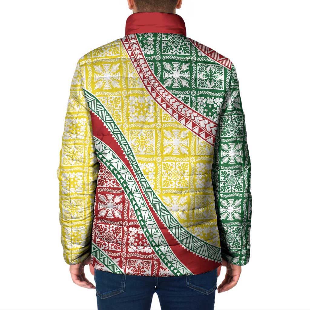 Hawaiian Quilt Pattern Padded Jacket Special Color Mixed - Polynesian Pride