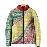 Hawaiian Quilt Pattern Padded Jacket Special Color Mixed - Polynesian Pride