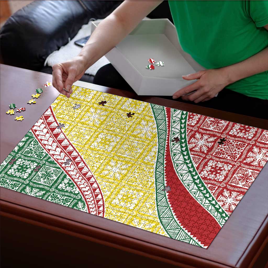 Hawaiian Quilt Pattern Puzzle Special Color Mixed - Polynesian Pride