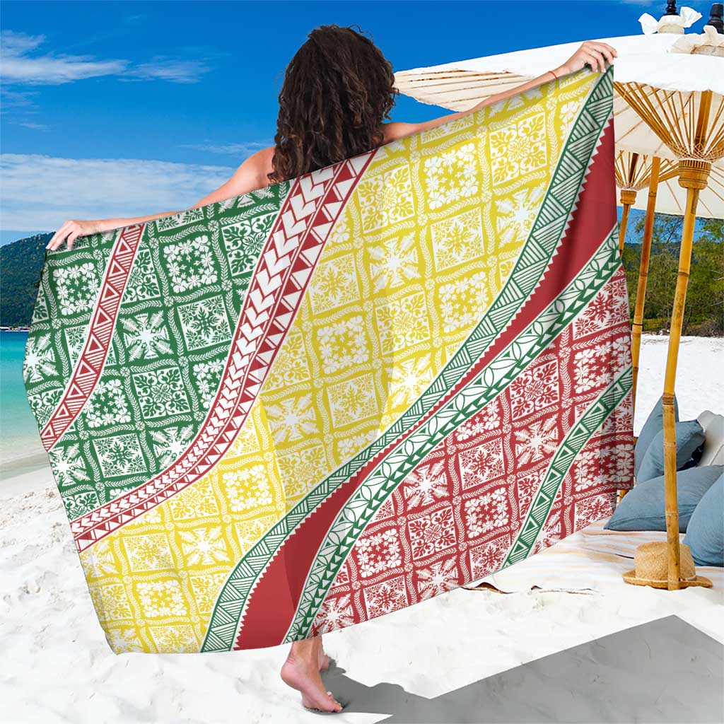 Hawaiian Quilt Pattern Sarong Special Color Mixed - Polynesian Pride