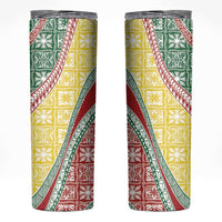 Hawaiian Quilt Pattern Skinny Tumbler Special Color Mixed - Polynesian Pride