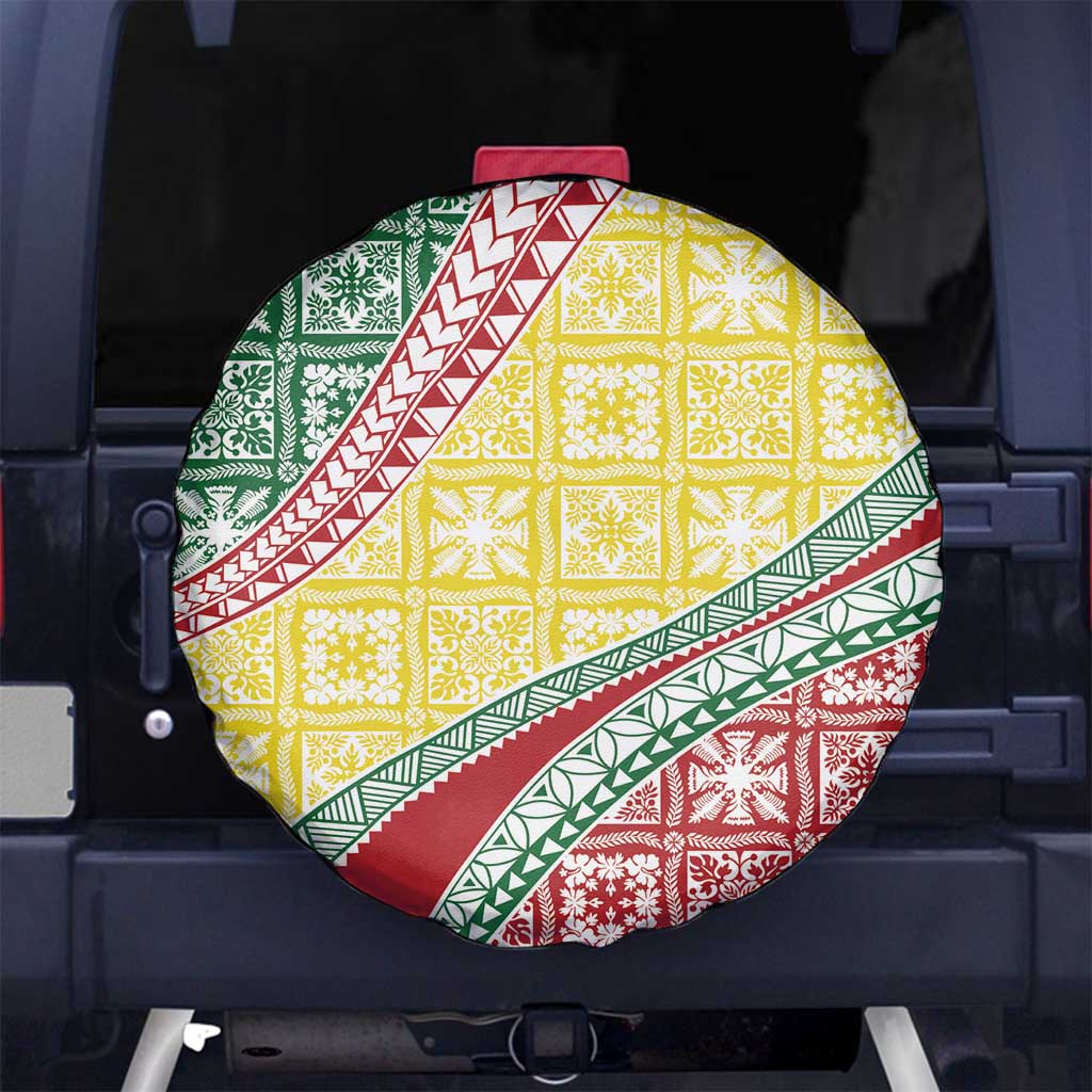 Hawaiian Quilt Pattern Spare Tire Cover Special Color Mixed - Polynesian Pride
