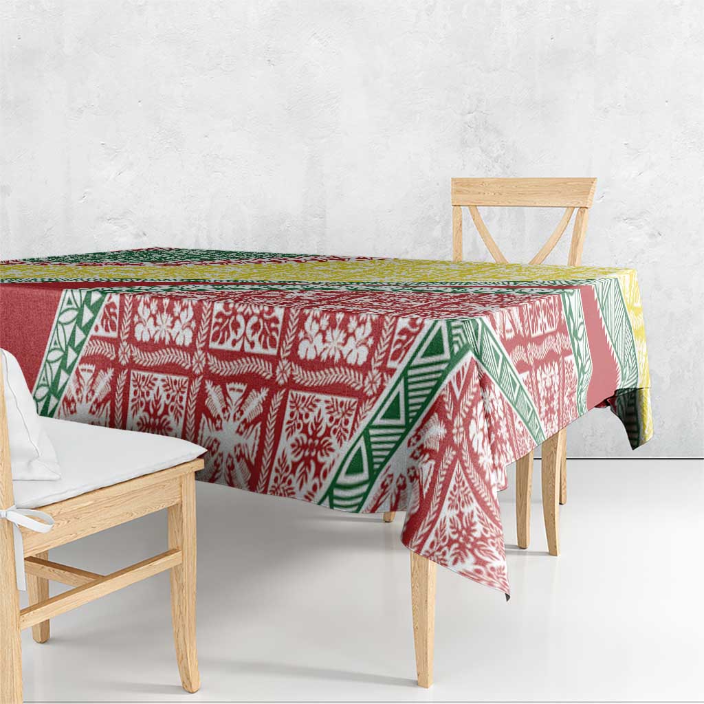 Hawaiian Quilt Pattern Tablecloth Special Color Mixed - Polynesian Pride