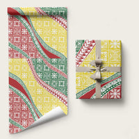 Hawaiian Quilt Pattern Wrapping Paper Special Color Mixed - Polynesian Pride