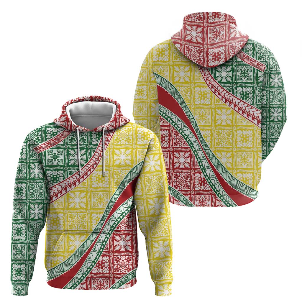 Hawaiian Quilt Pattern Zip Hoodie Special Color Mixed - Polynesian Pride