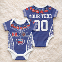 Custom Rugby Samoa 2026 Baby Onesie UlaFala Polynesian Pattern LT01 - Polynesian Pride