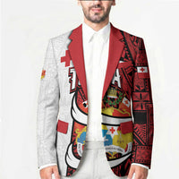 Custom Rugby Tonga 2026 Blazer Ngatu Pattern Special Version LT01 - Polynesian Pride