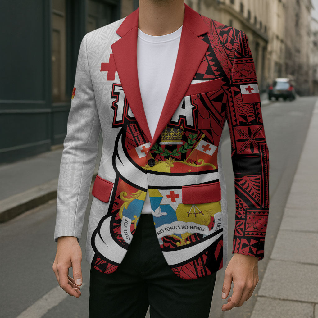 Custom Rugby Tonga 2026 Blazer Ngatu Pattern Special Version LT01 - Polynesian Pride
