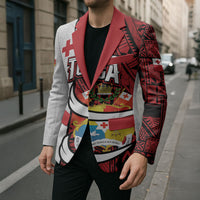 Custom Rugby Tonga 2026 Blazer Ngatu Pattern Special Version LT01 - Polynesian Pride