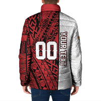 Custom Rugby Tonga 2026 Padded Jacket Ngatu Pattern Special Version LT01 - Polynesian Pride